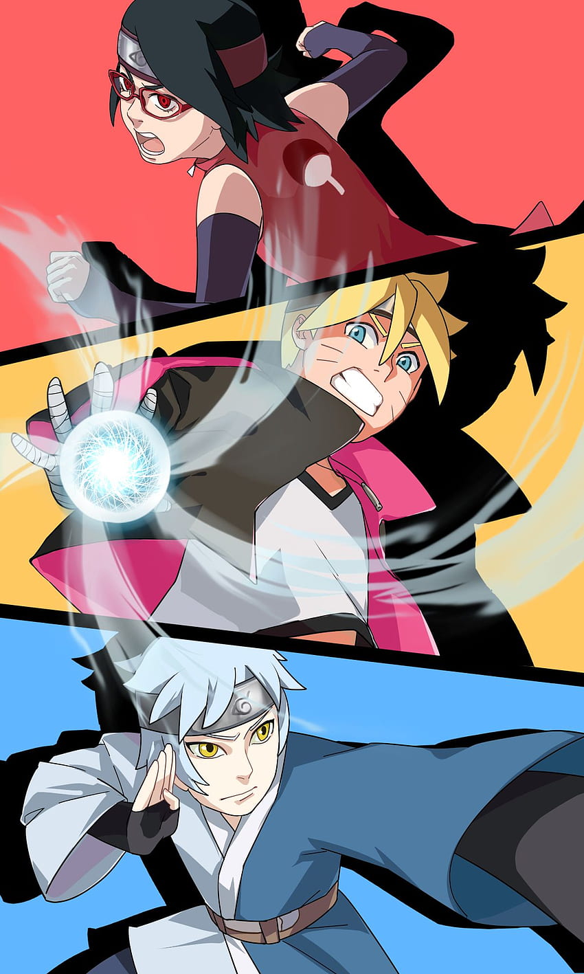 HD wallpaper: boruto, cover, facebook, fanart, from, naruto, pixiv, sarada