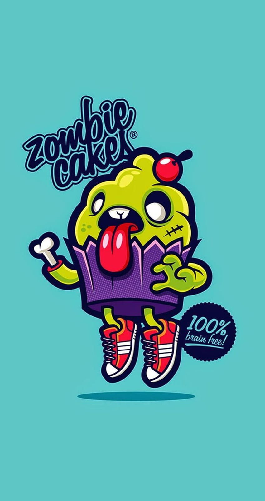 iPhone'lar için Sevimli Komik Pop Art karikatürü! Diyet zombi. Grafiti karalamaları, Karikatür , Zombi sanatı HD telefon duvar kağıdı