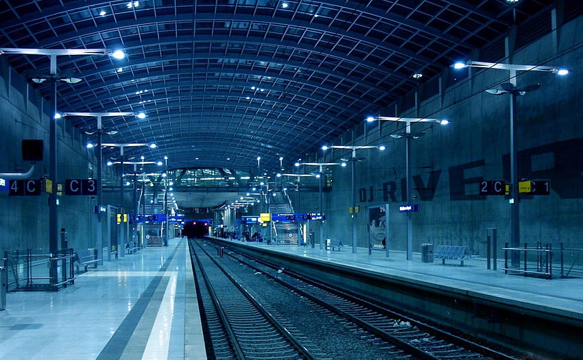 Stazione ferroviaria, treni, treno, locomotiva Sfondo HD