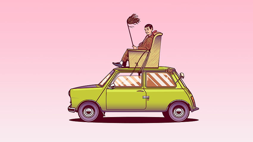 Mr Bean Sitting On Top Of His Car Vector Art Resolution , , Background, and HD wallpaper