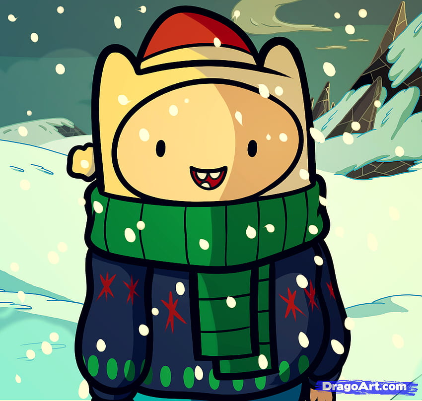 to Draw Christmas Finn, Adventure Time, Finn and Jake Christmas HD wallpaper