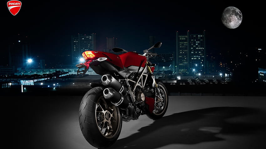 Ducati w nocy, styl, szybki, rower, ducati, droga, prędkość, wyścig Tapeta HD