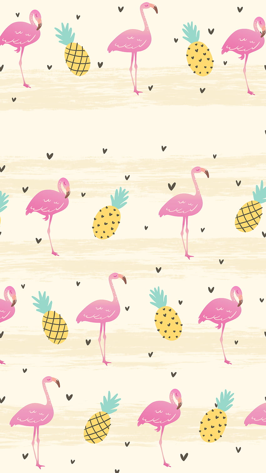 Cute Pink Flamingo Summer Background Vector Illustration 2785981 Vector Art  at Vecteezy