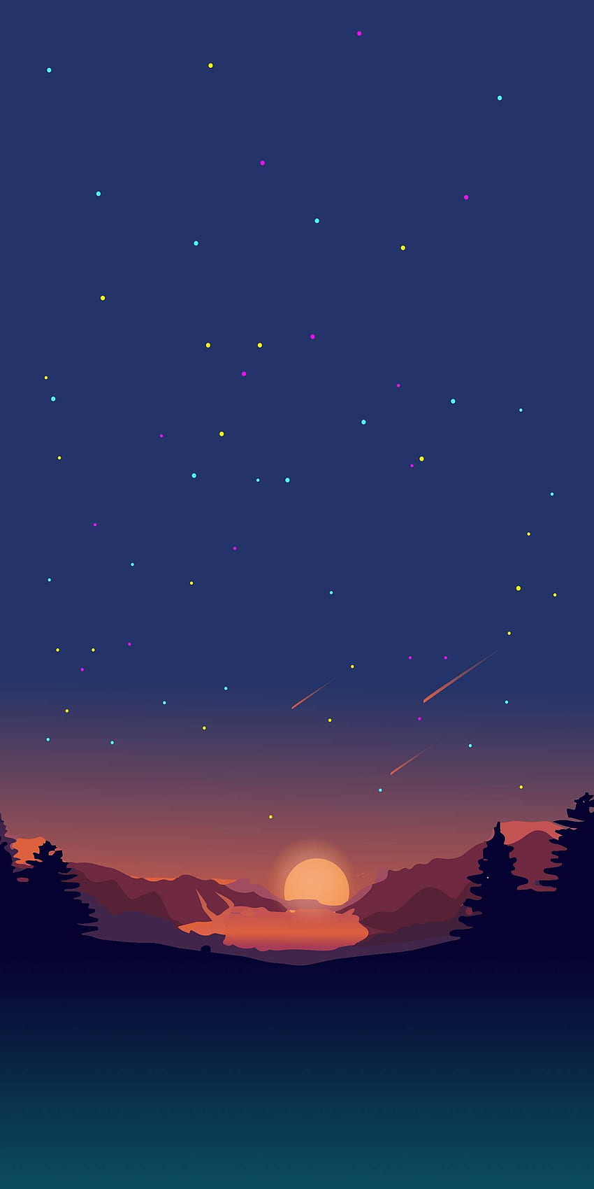 Morning Scenery Minimalist 4K Phone iPhone Wallpaper #6140b