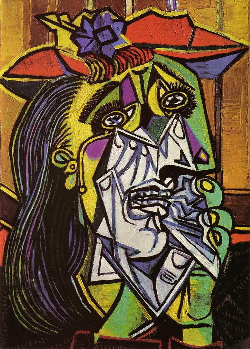 Плачеща жена 1937 - Пабло Пикасо, Музика на Пикасо HD тапет за телефон