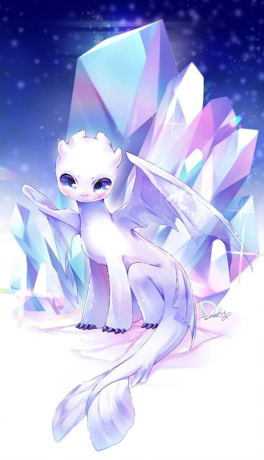 Anime Cool Dragon, Cute Ice Dragon HD phone wallpaper