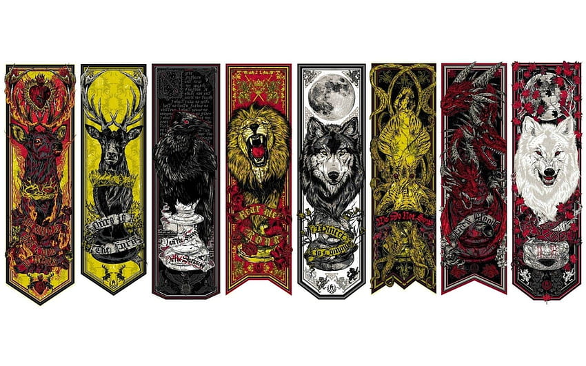 Game of Thrones House Banners [] : HD wallpaper