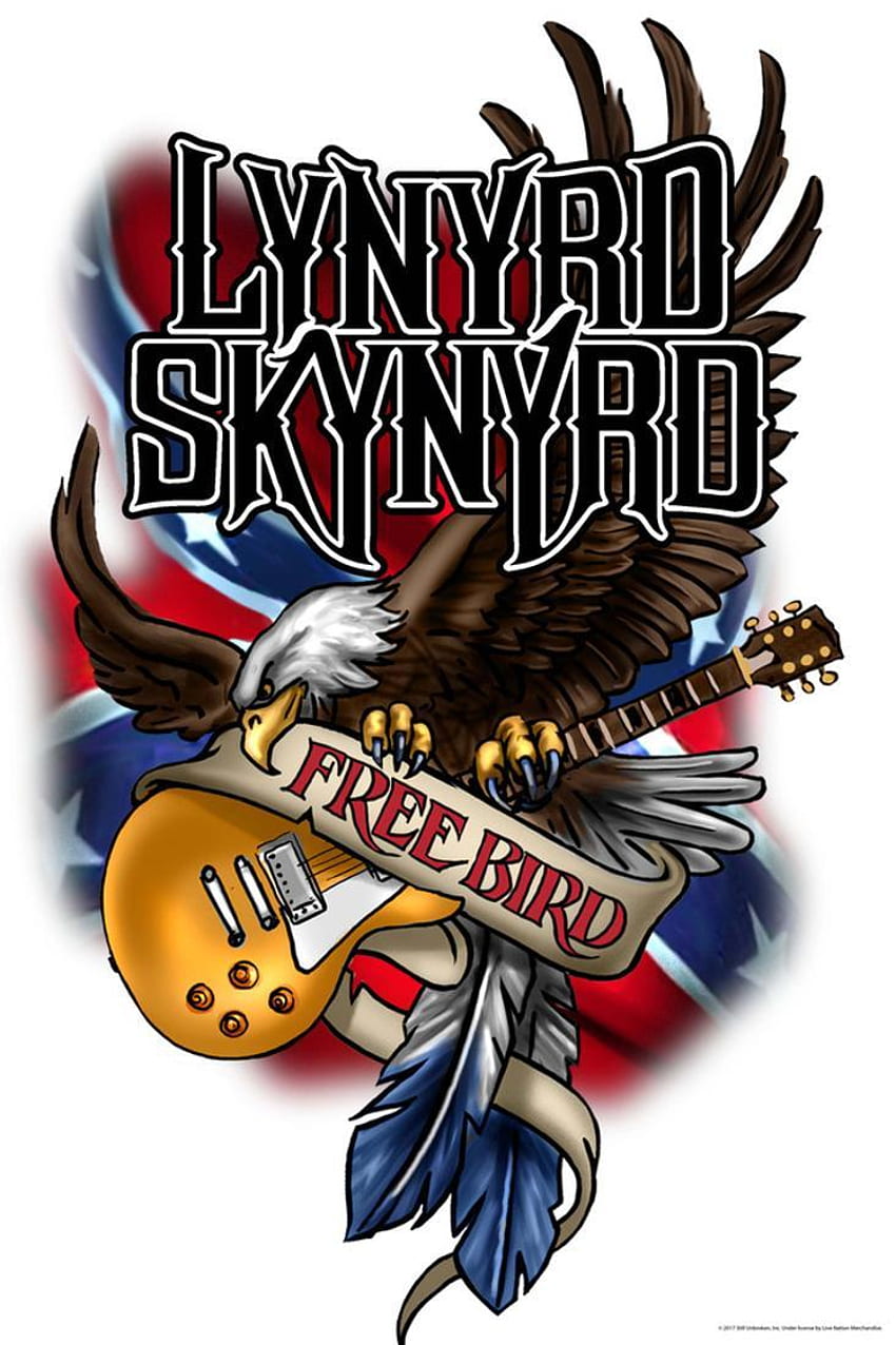Lynyrd Skynyrd - Arte de parede de pôster de música Southern Rock de pássaro Papel de parede de celular HD