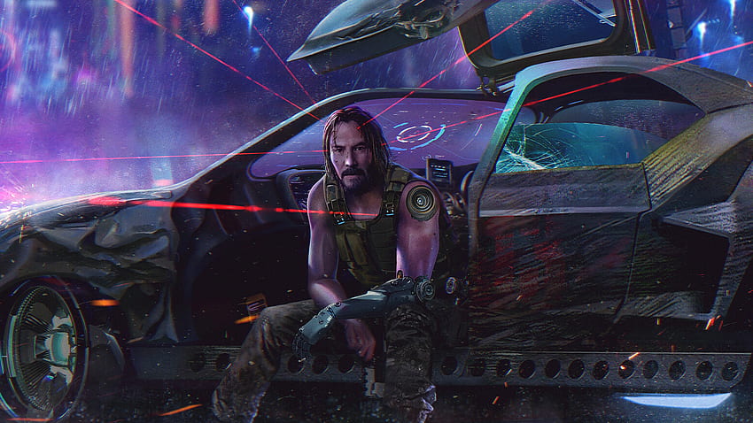 Cyberpunk 2077, Keanu Reeves, video game, art , , Dual Wide, 16:9, , 2560X1440 Cyberpunk HD wallpaper