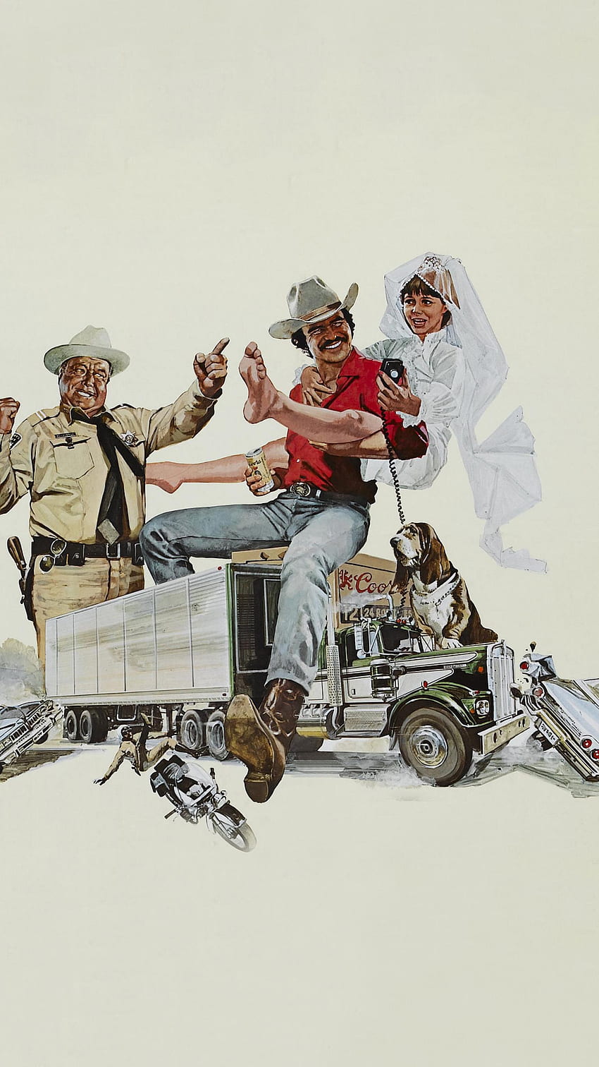 Smokey and the bandit, cars, art, trans am, movie, painting, 70s HD phone wallpaper
