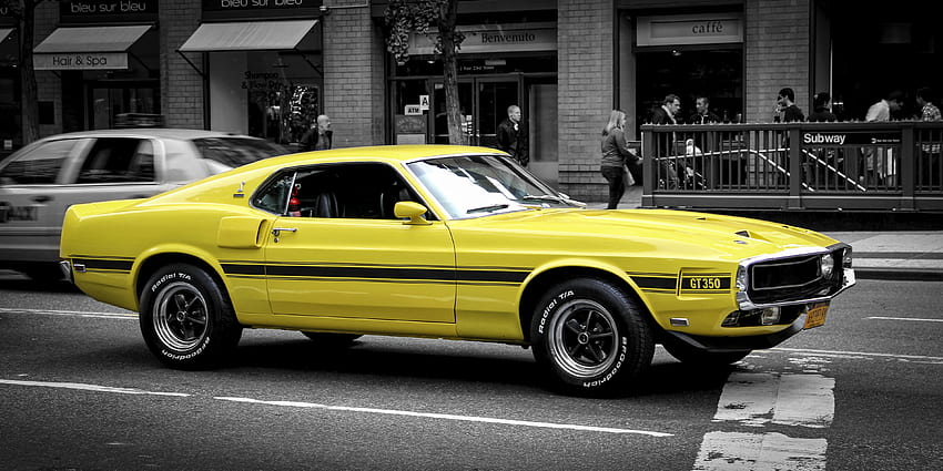 Autos, Seitenansicht, Ford Mustang, Gt, Muscle Car HD-Hintergrundbild