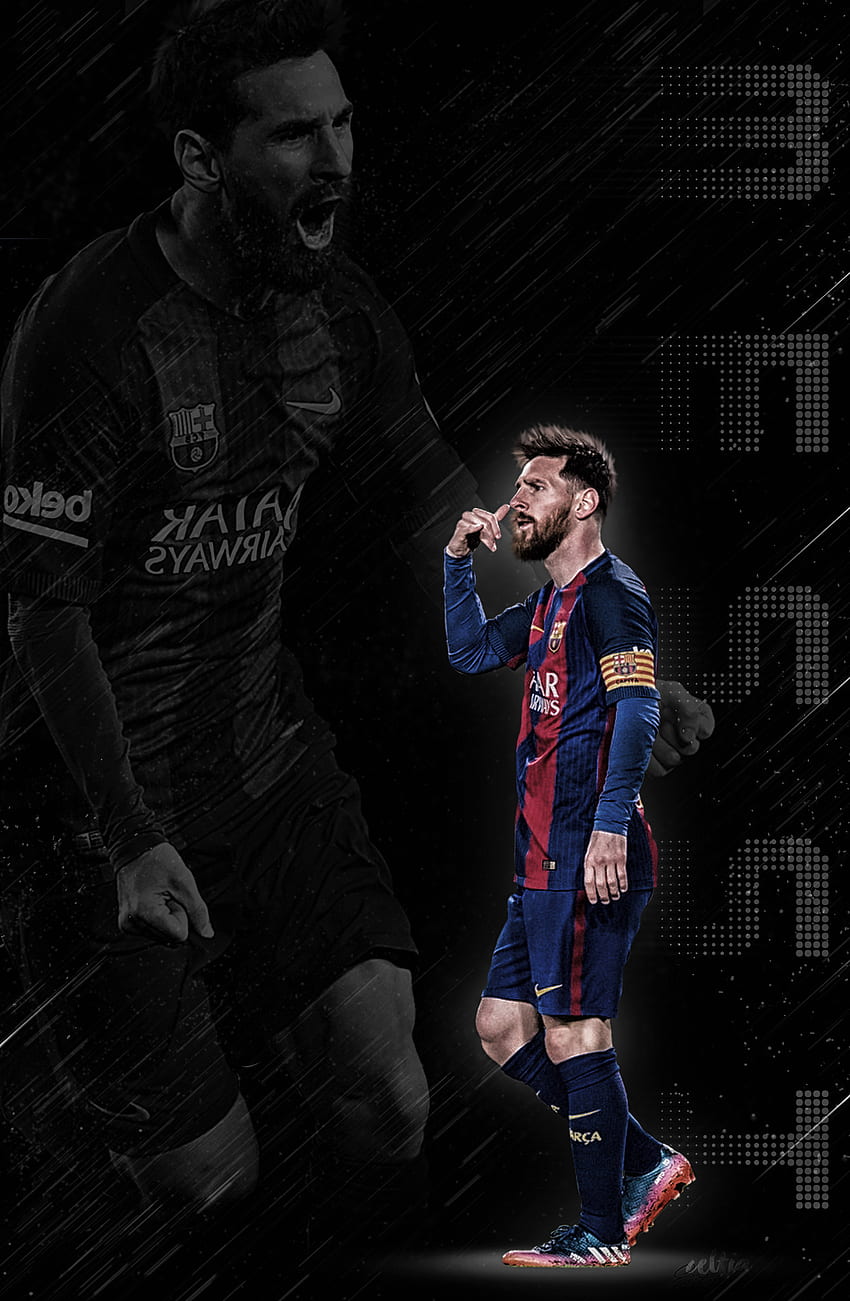 Messi Black HD phone wallpaper