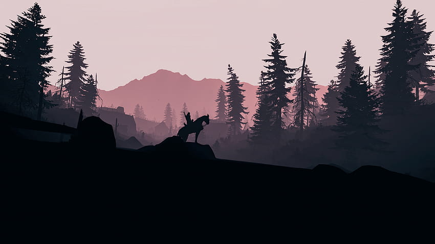 The Witcher 3: Wild Hunt、ゲームの風景、馬、U TV 用の木、馬の風景 高画質の壁紙