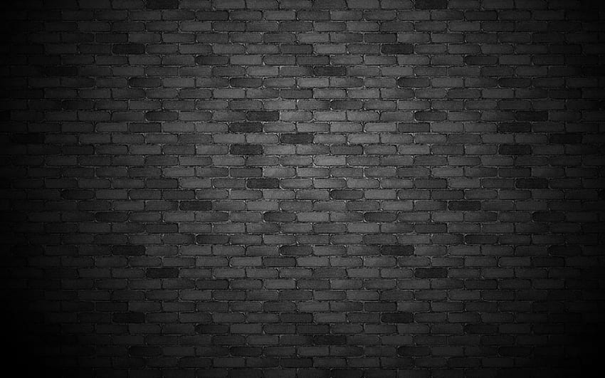 Dark Brick Wall Background Black brick wall HD wallpaper