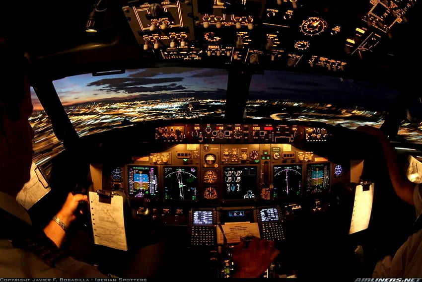 보잉 737 항공기. 홈 화면, 조종석 HD 월페이퍼