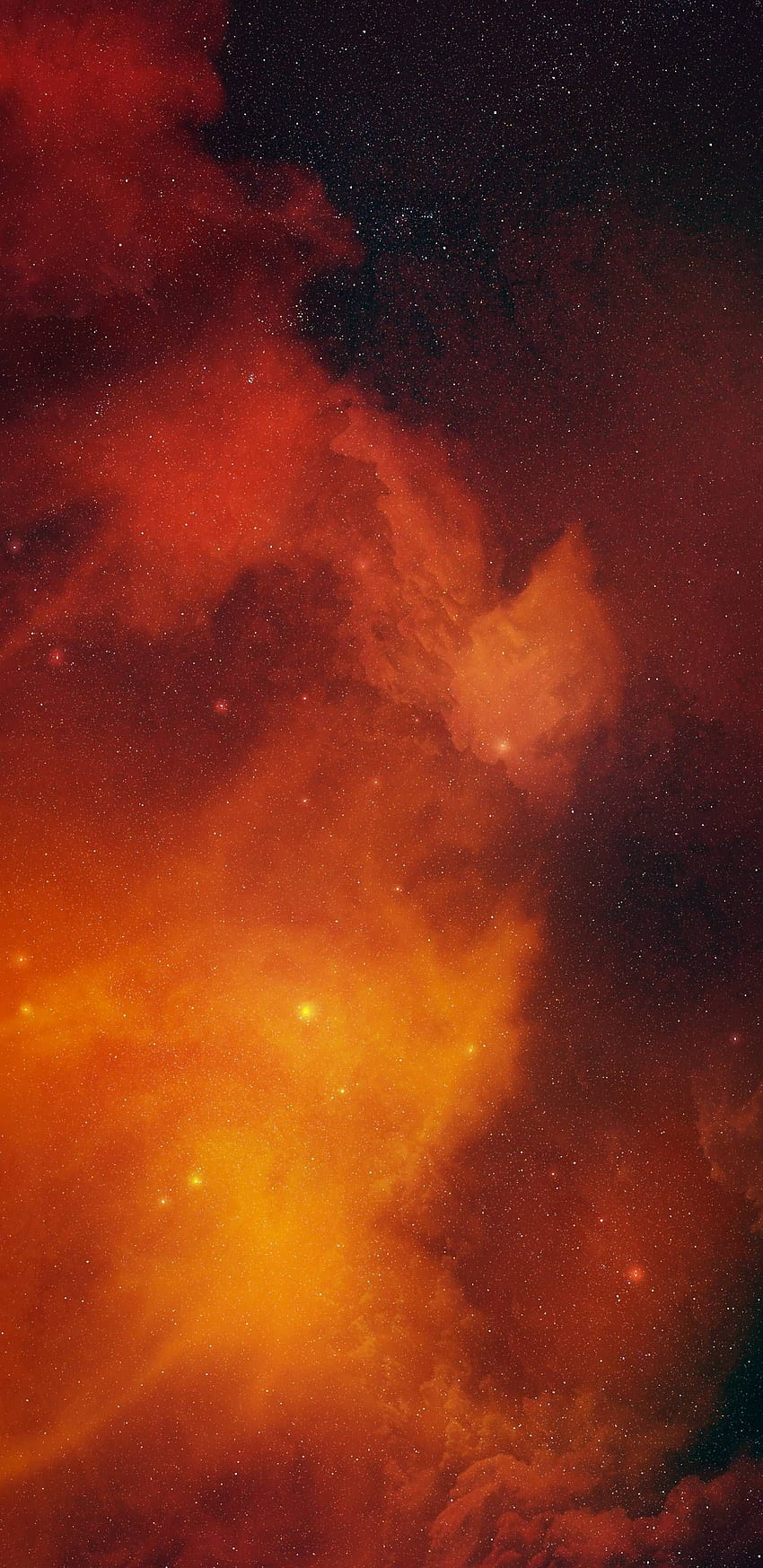 Оранжева галактика през 2019 г. Фон на iPhone, оранжев HD тапет за телефон