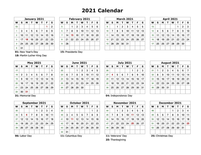 Year at A Glance Calendar 2021 Printable for Homeschooling Students in 2020. 달력 인쇄 가능, 인쇄 가능한 달력 템플릿, 1월 달력 HD 월페이퍼