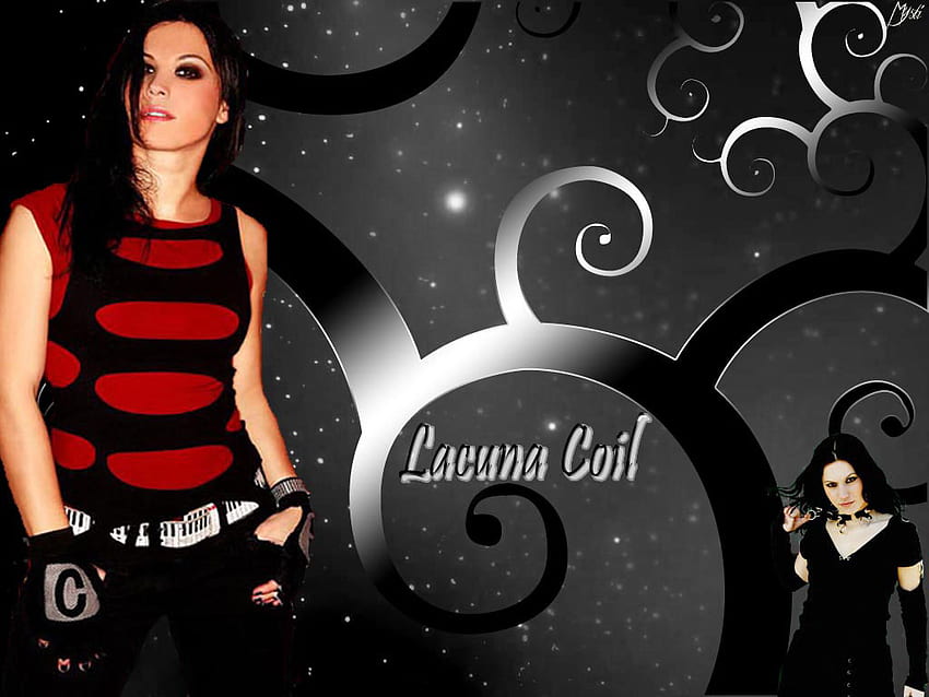 Lacuna Coil Cristina, lacuna coil, cristina, red HD wallpaper