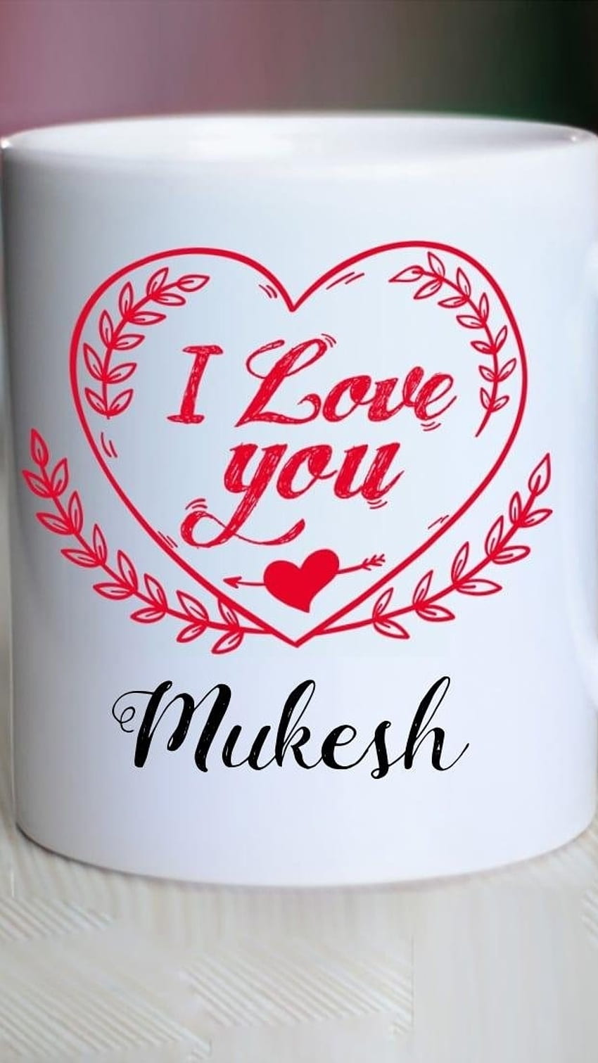 M Name, Mukesh, Love, mug HD phone wallpaper