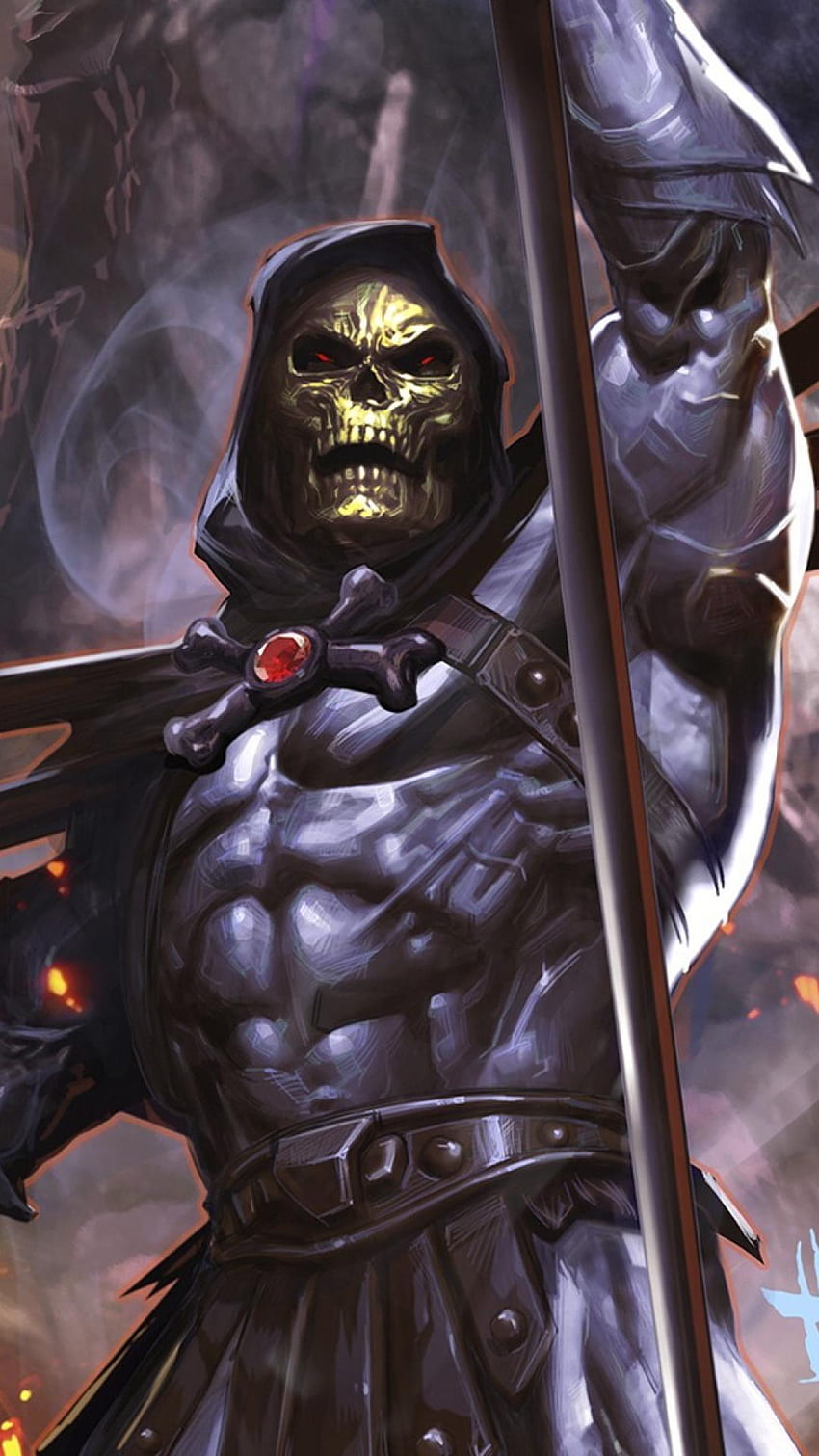 Wallpaper  Skeletor fantasy art He Man and the Masters of the Universe  skull red eyes sword reflection 1920x1673  WallpaperManiac  1920367   HD Wallpapers  WallHere
