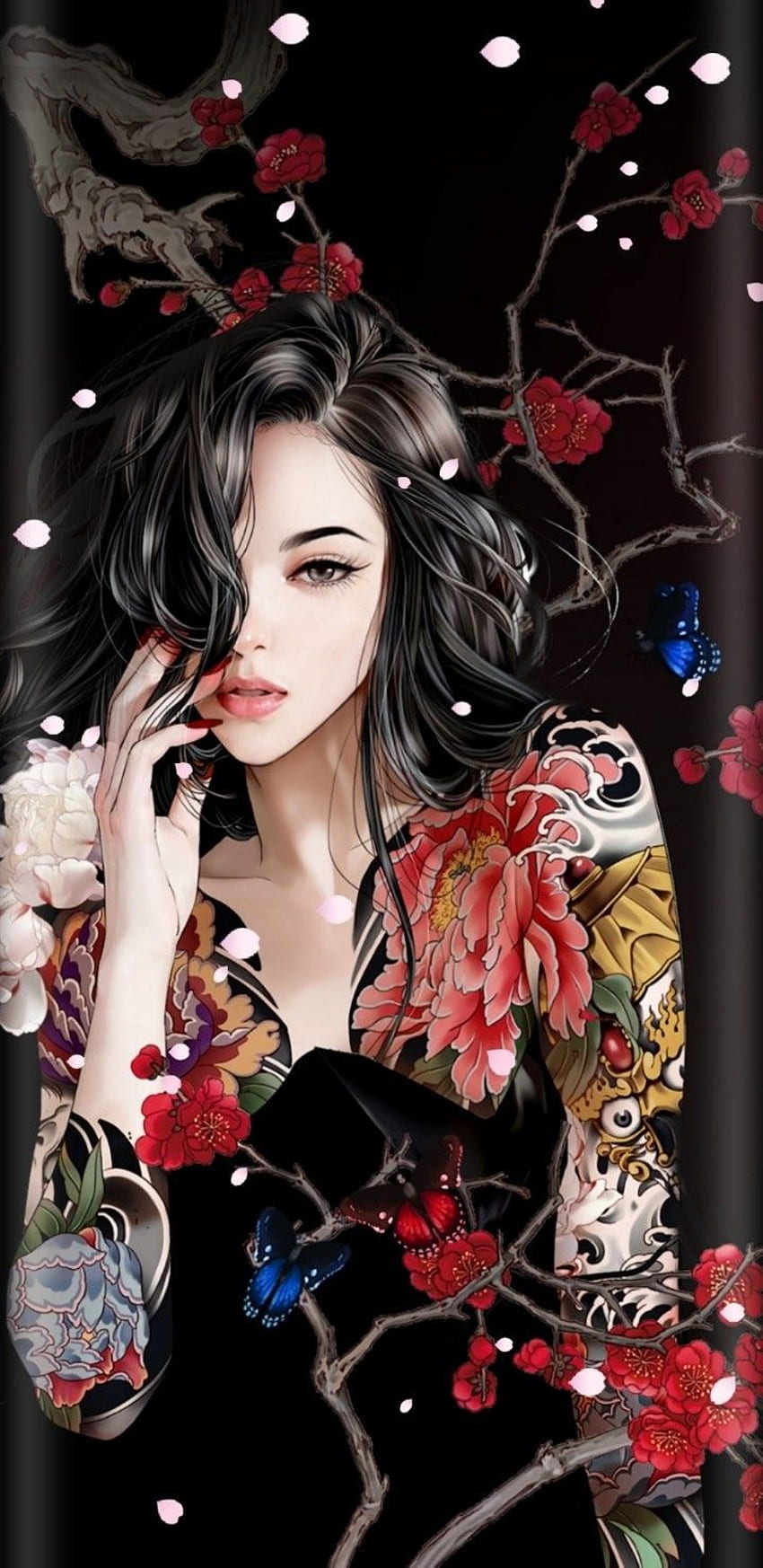 lockscreen iPhone android. Yakuza girl, Fantasy art women, Girly art HD phone wallpaper