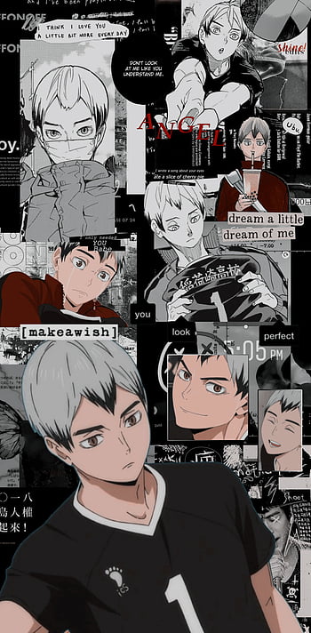Shinsuke Kita Inarizaki Manga Collage Background Anime Haikyuu 