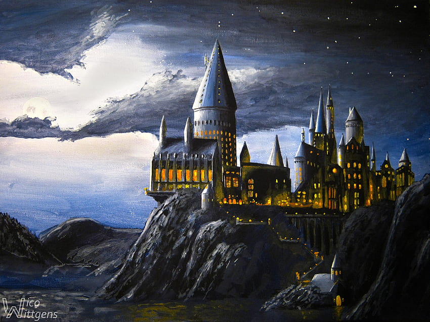 Harry Potter Castle Background, Hogwarts Inside HD wallpaper
