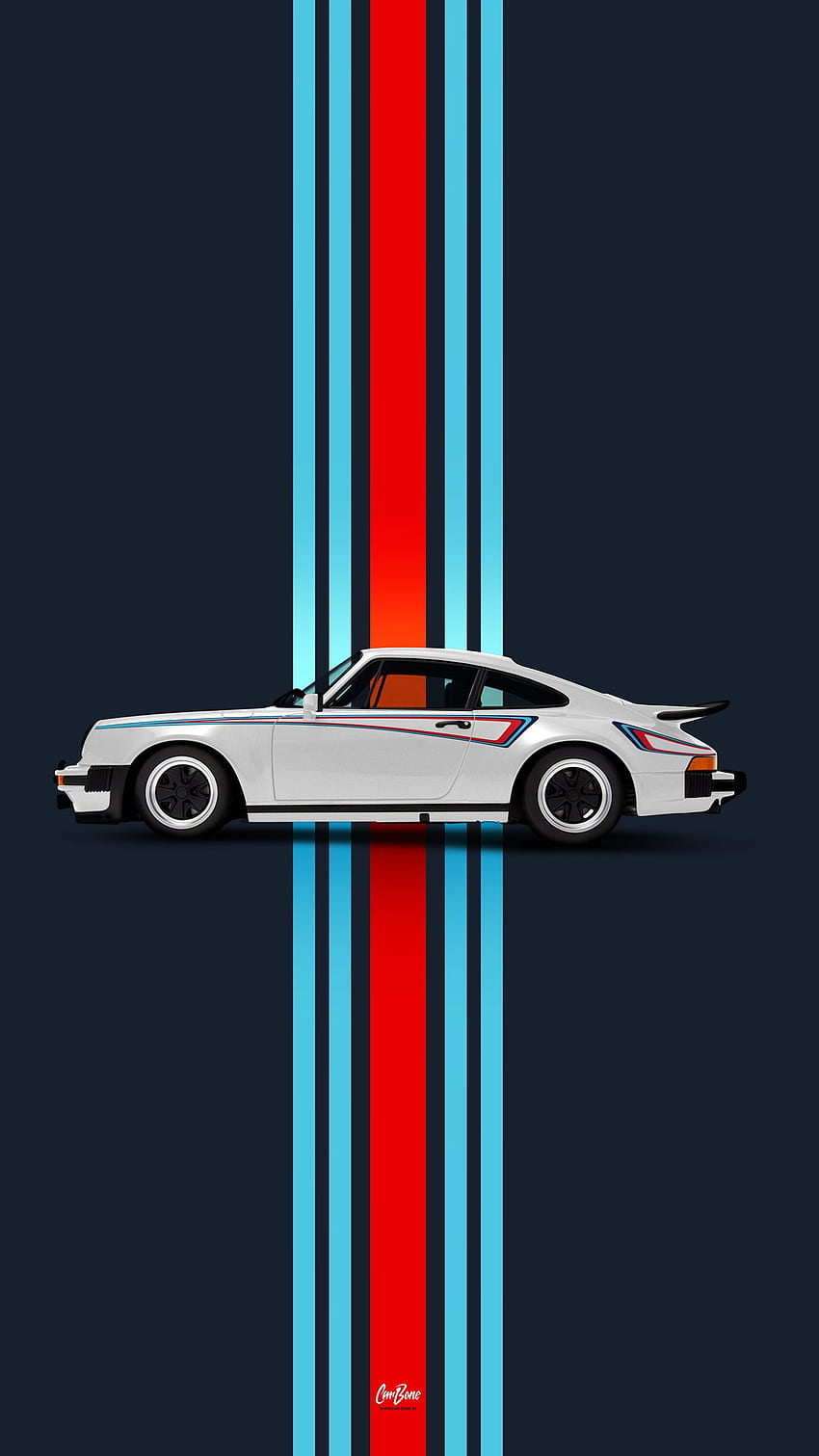 Plakat Porsche 911 930 M42. Car Bone.plcar Bone.pl · W magazynie, Vintage Porsche 911 Tapeta na telefon HD
