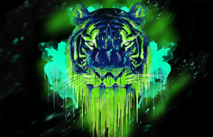 Neon Tiger HD wallpaper | Pxfuel