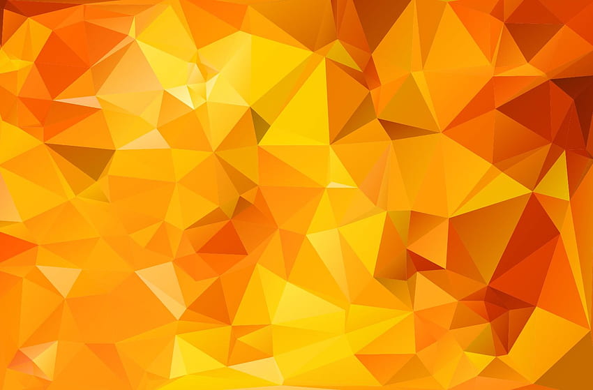 Оранжева текстура на геометричен многоъгълен триъгълник - вектор. Цветен фон, векторна текстура, геометричен фон HD тапет