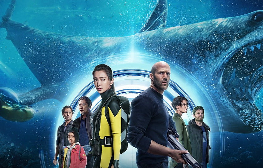 shark, characters, The Meg, The Meg (2018), Megalodon HD wallpaper