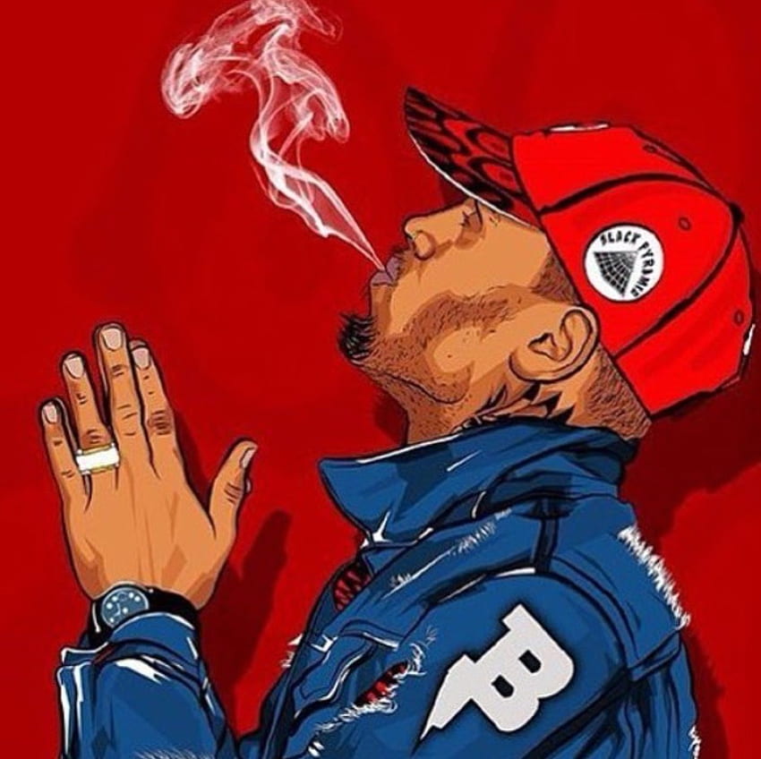 Chris Brown-Kunst, Chris Brown und Lizenzgebühren, Chris Brown-Zeichnung HD-Hintergrundbild