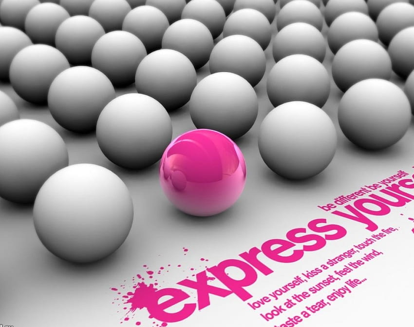 express your self, pink, 2009, , cool, new HD wallpaper