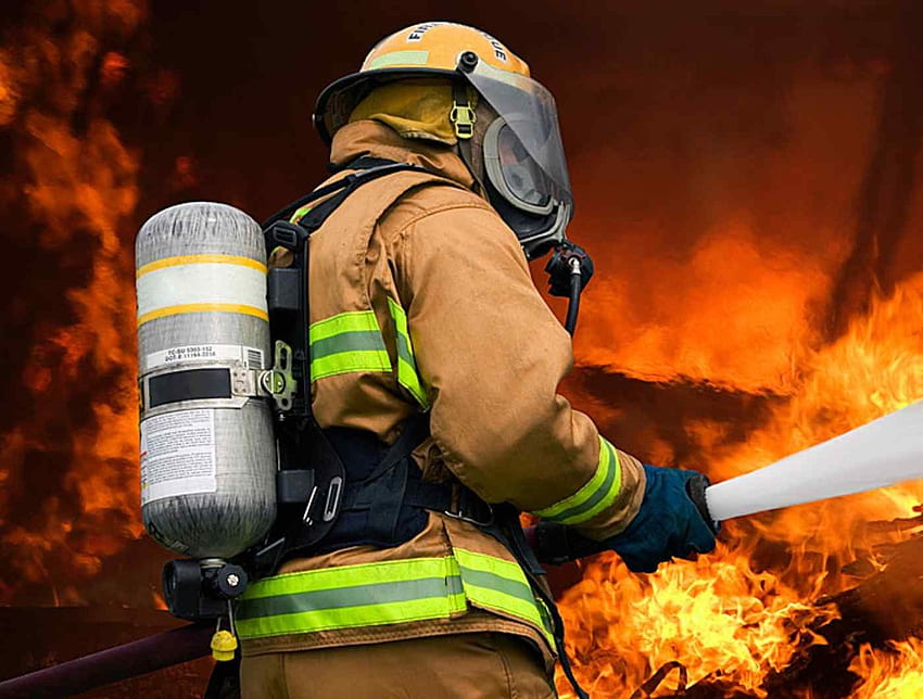 Most Beautiful Fireman - Training Fire Safety - - HD wallpaper