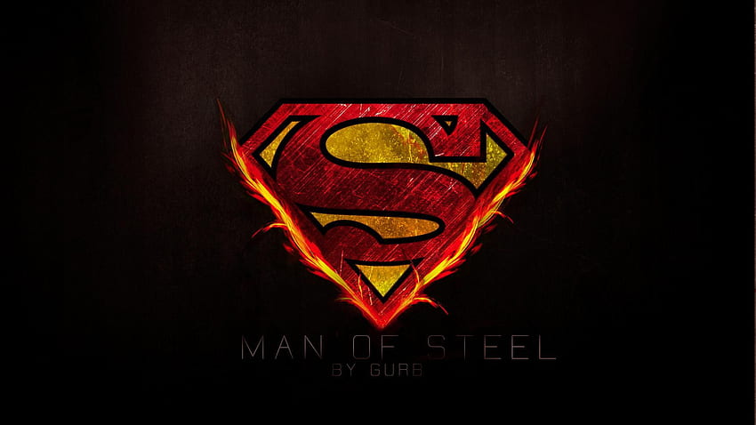 Logo Superman en feu, logo Superman cool Fond d'écran HD