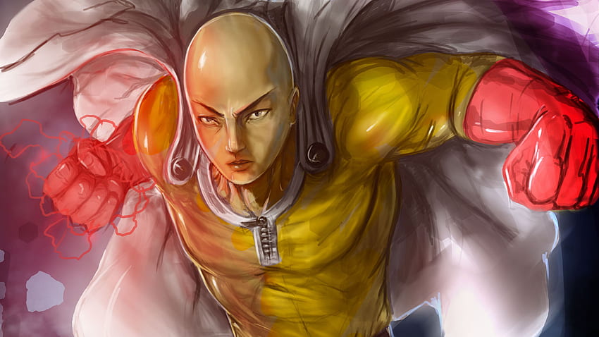 One Punch Man Saitama Artwork AMOLED 5K Wallpaper