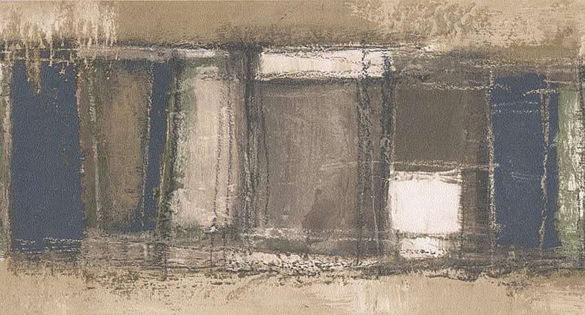 White Beige Green Blue Abstract Border Paint by Design, Rolle 15' x 4.25''.de: Baumarkt HD-Hintergrundbild