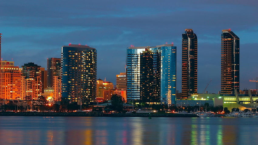 Cities, Rivers, Skyscrapers, California, San Diego HD wallpaper