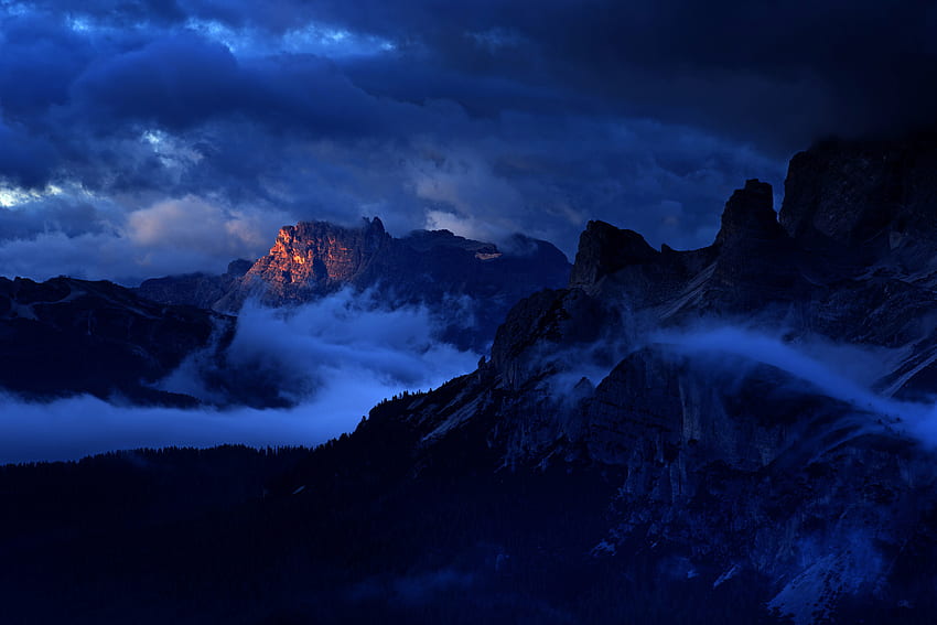 Nature, Sky, Mountains, Clouds, Italy, Alps HD wallpaper