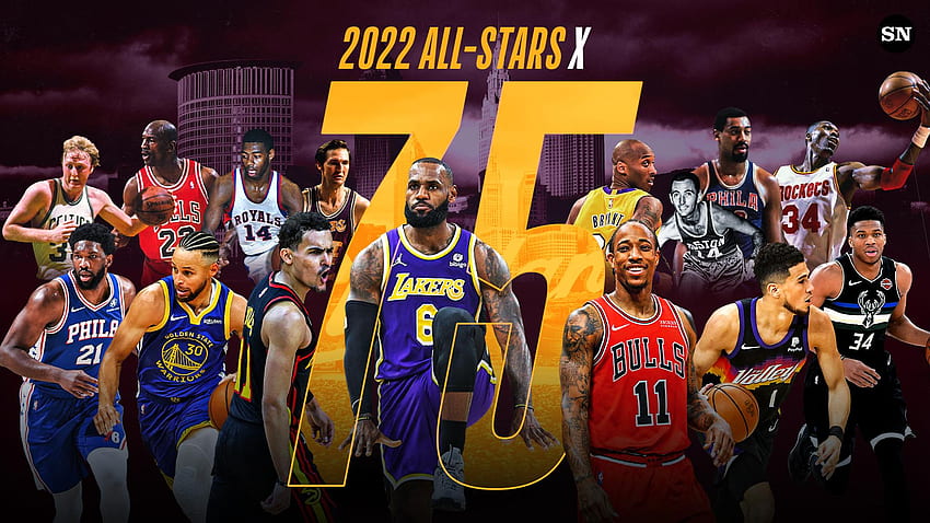 Comparaison de chaque étoile de la NBA 2022 aux membres de l'équipe du 75e anniversaire. Actualités sportives, Finales NBA 2022 Fond d'écran HD