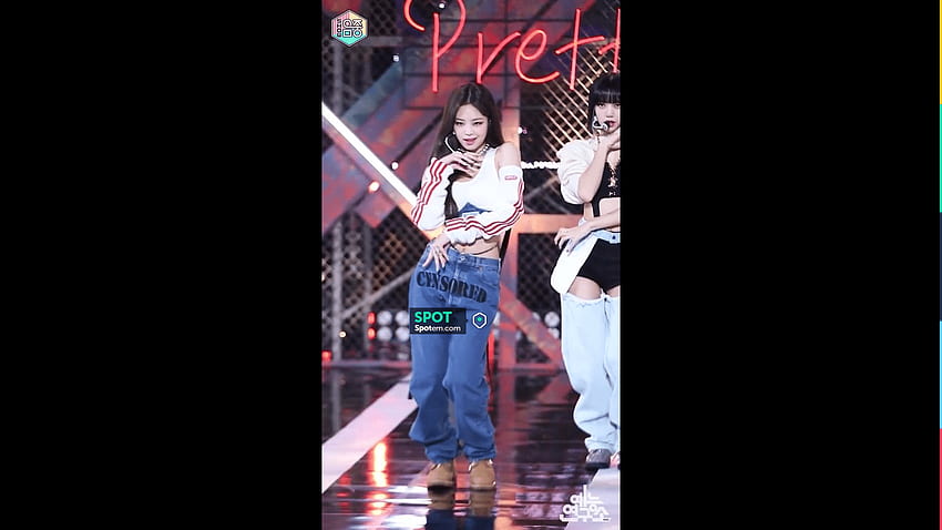 MBC Show'da Pretty Savage performansında BLACKPINK'ten Jennie Kim'in sansürlü kot pantolonu!Music Core 201010 HD duvar kağıdı