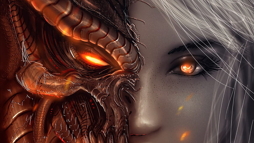 Diablo 3, Mädchen, Kunst, Engel, Dämonendaten - Diablo 4 , Diablo HD-Hintergrundbild