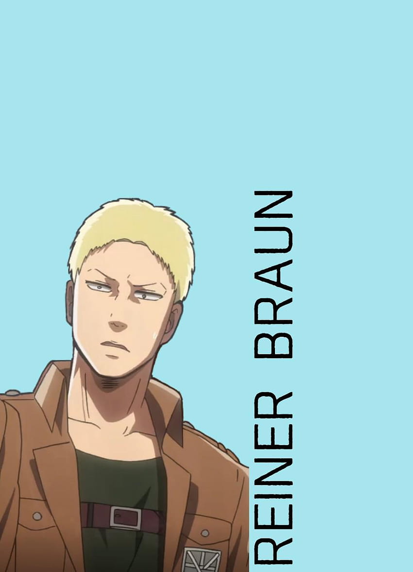 Reiner waifu so i edited this from a scene from the anime. Made it big so people can adjust it to their phone size :)) : ShingekiNoKyojin, Reiner Braun HD phone wallpaper