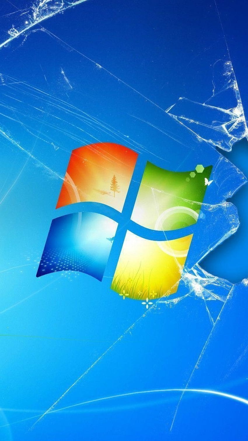 Damage Display, Blue Screen, Windows Logo HD phone wallpaper