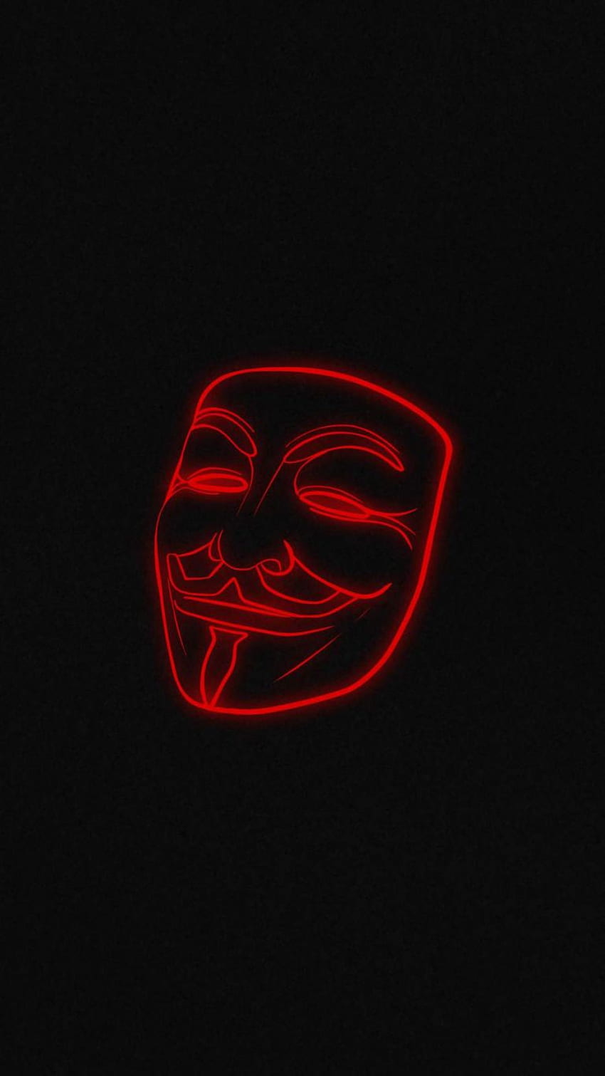 Тъмна маска, червена, анонимна HD тапет за телефон