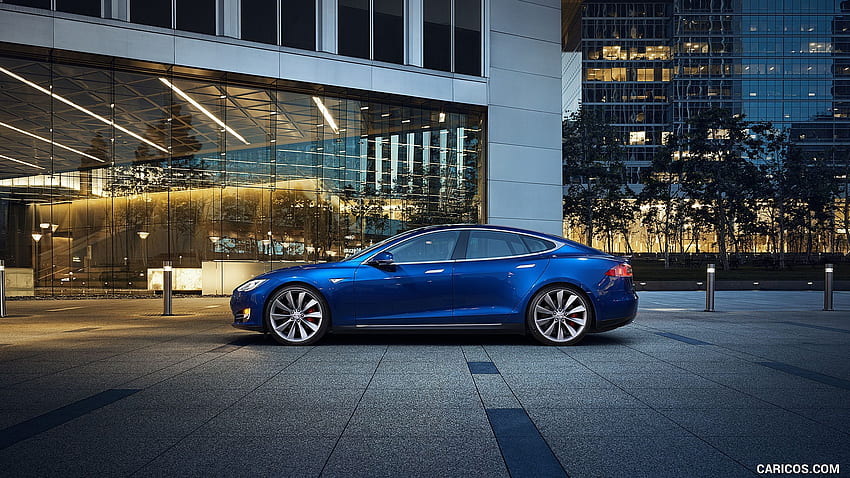 Blue Tesla, Blue Tesla Model S HD wallpaper