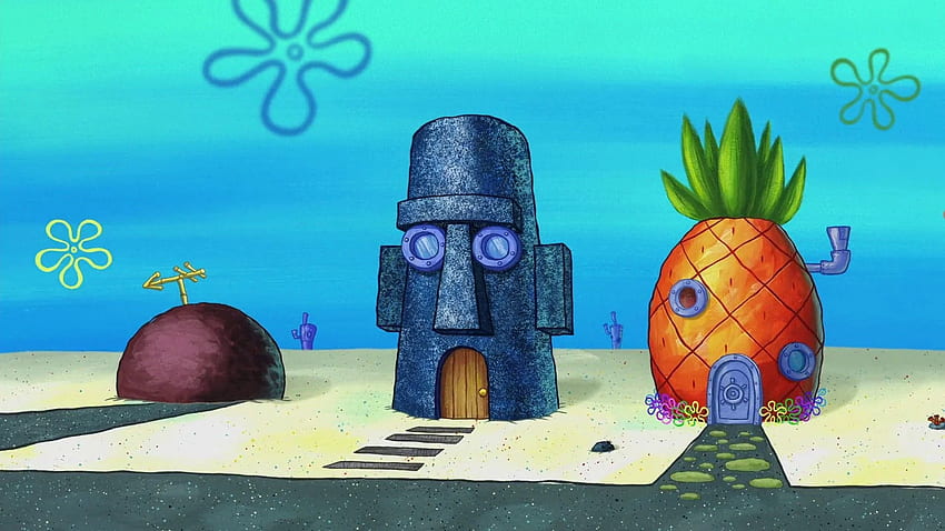 บ้านสพันจ์บ็อบ. พื้นหลัง Spongebob วาด Spongebob วาด Spongebob สับปะรด Spongebob วอลล์เปเปอร์ HD