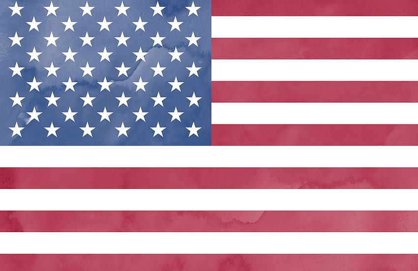 Cool American Flag Stars and Stripes Watercolour Mural HD wallpaper