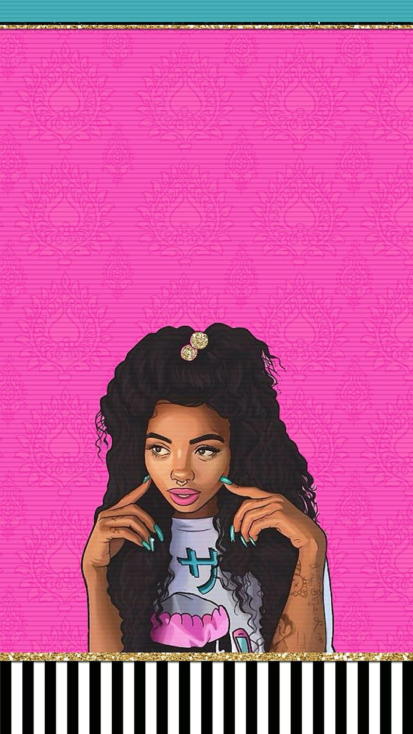 Download Cute Black Girl Dope Art Wallpaper  Wallpaperscom