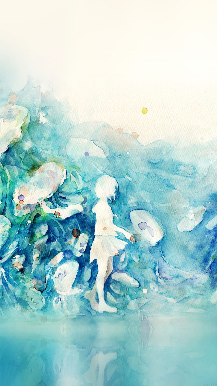 Goldfish, red, art, orange, manga, kimono, fantasy, water, girl, anime,  drawing, HD wallpaper | Peakpx